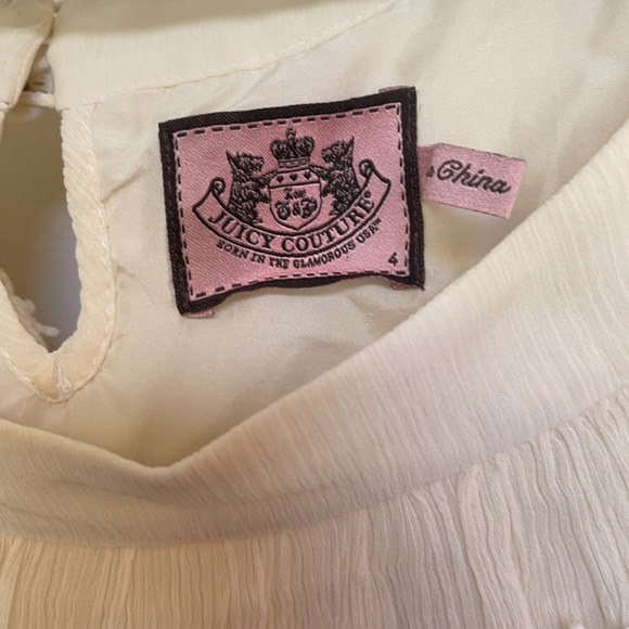 Juicy Couture cream embroidered chiffon blouse with floral appliqués - Picture 4 of 4